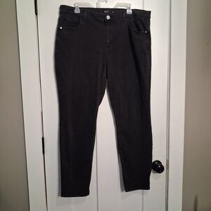 Simply Vera Vera Wang Womens Skinny Jeans Black High Rise Stretch Denim 16W